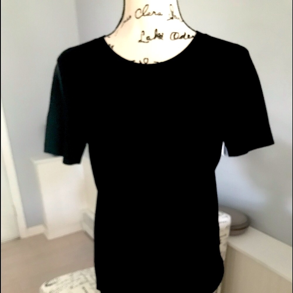 Banana Republic Navy Blue Short Sleeve Knit Top Very Nice~ Women’s Size Small